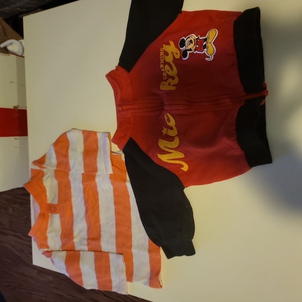𝅺2 pc set Jacket and Longsleeve 6-12 months Disney and First impressions